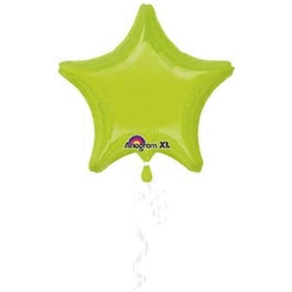 Anagram 18 in. Kiwi Green Star Balloon, 5PK 52283